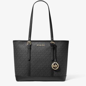 Michael kors outlet Jet set travel small logo top-zip tote bag